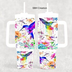 40oz Hummingbird insulated Tumbler(like the Stanley Quencher)